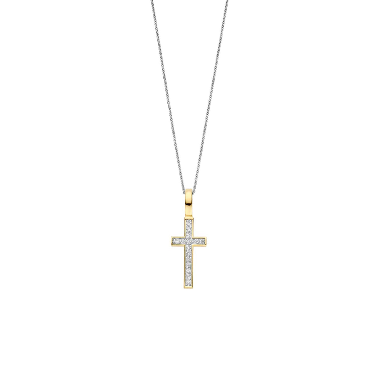 Ti Sento Cross Pendant Necklace, Gold