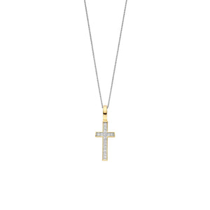Ti Sento Cross Pendant Necklace, Gold