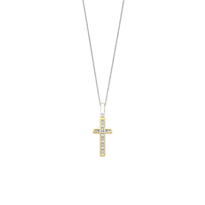 Ti Sento Cross Pendant Necklace, Gold