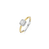 Ti Sento Cushion Cut CZ Ring, Gold