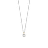 Ti Sento CZ Cushion Cut Pendant Necklace, Silver