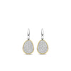 Ti Sento CZ Pebble Hoop Earrings, Silver