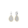 Ti Sento CZ Pebble Hoop Earrings, Silver