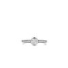 Ti Sento CZ Round Stone Ring, Silver