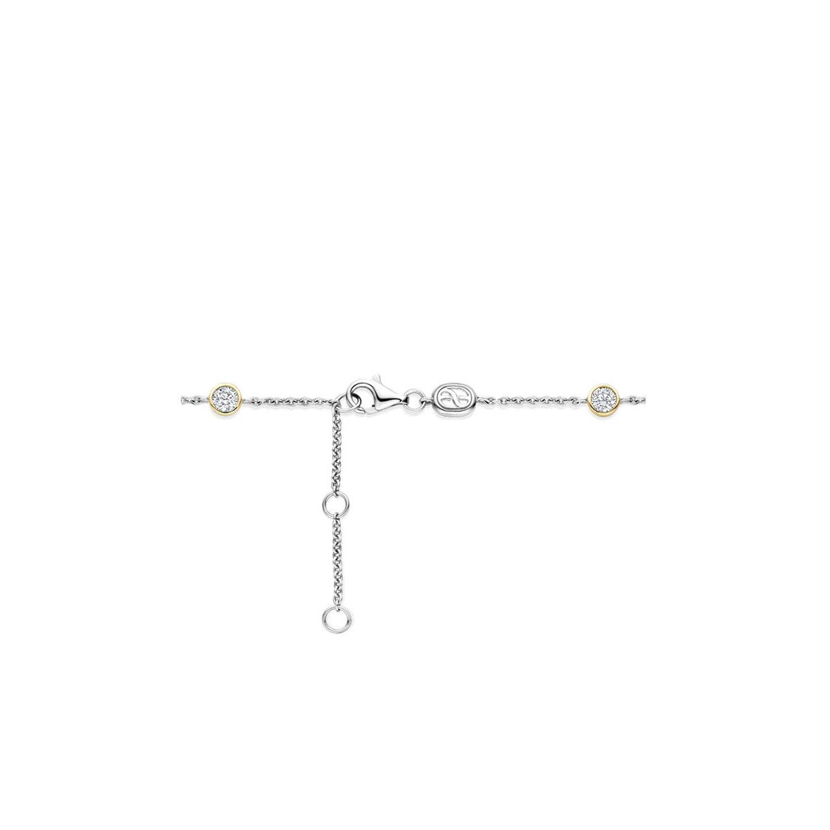 Ti Sento CZ Stone Chain Bracelet, Silver