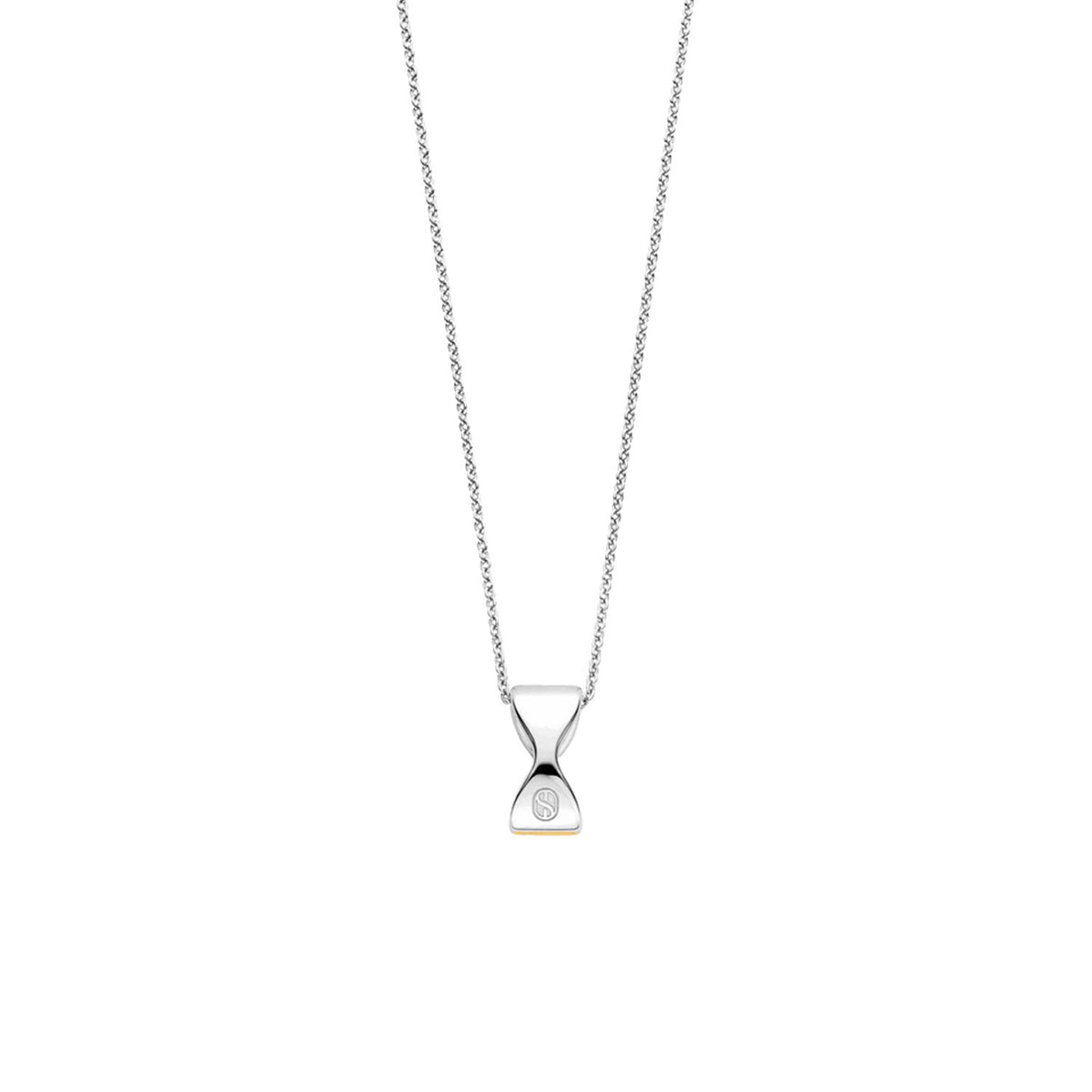 Ti Sento CZ Twisted Necklace, Silver