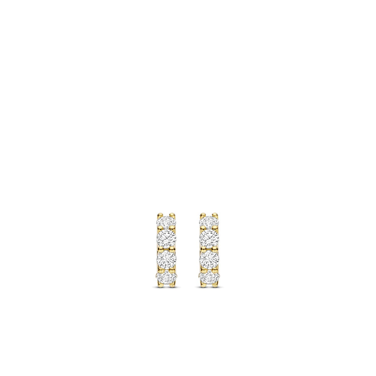 Ti Sento Pavé Ribbon Hoop Earrings, Gold