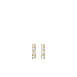 Ti Sento Pavé Ribbon Hoop Earrings, Gold