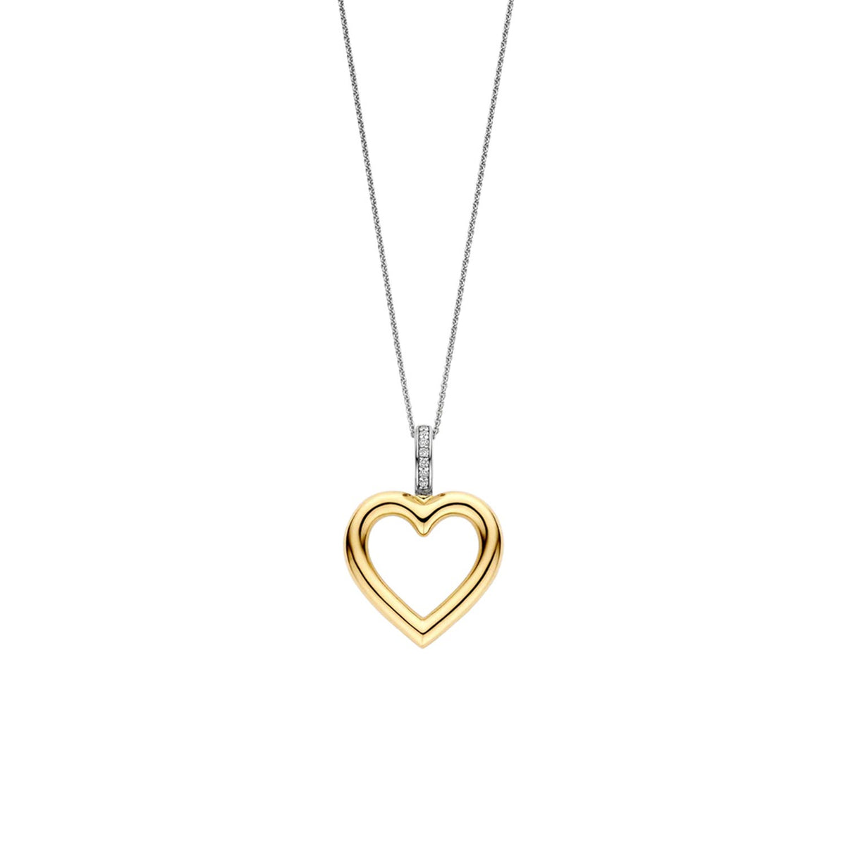 Ti Sento Heart Silhouette Pendant Necklace, Gold