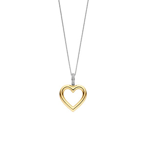 Ti Sento Heart Silhouette Pendant Necklace, Gold