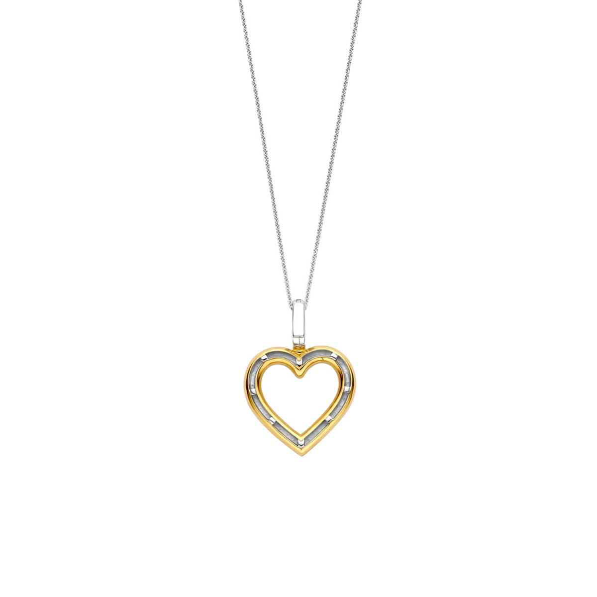 Ti Sento Heart Silhouette Pendant Necklace, Gold