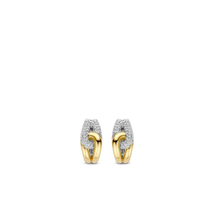 Ti Sento Interlocking Circle Hoop Earrings, Silver