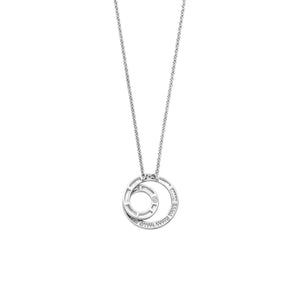 Ti Sento Interlocking Circles Necklace, Silver