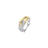 Ti Sento Interlocking Circles Ring, Gold & Silver