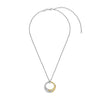 Ti Sento Interlocking Ribbon Pendant Necklace, Gold & Silver