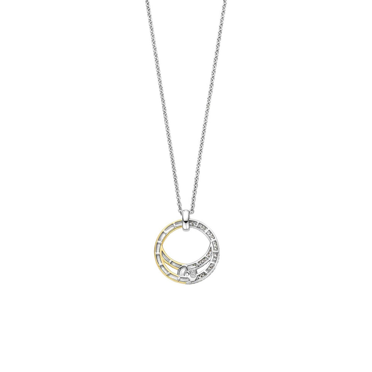 Ti Sento Interlocking Ribbon Pendant Necklace, Gold & Silver