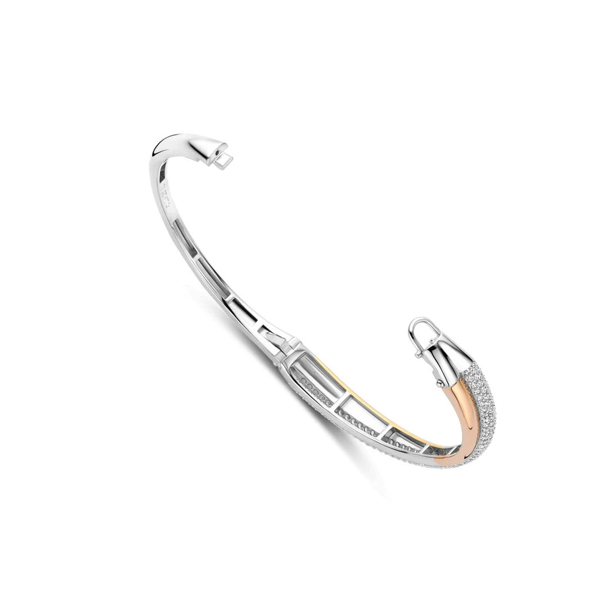 Ti Sento Intertwined Ring Bangle, Silver