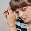 Ti Sento Intertwined Ring Bangle, Silver