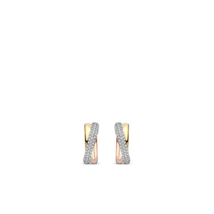 Ti Sento Intertwined Ring Hoop Earrings, Silver