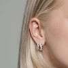 Ti Sento Intertwined Ring Hoop Earrings, Silver