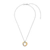Ti Sento Intertwined Ring Necklace, Silver