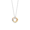 Ti Sento Intertwined Ring Necklace, Silver