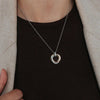 Ti Sento Intertwined Ring Necklace, Silver
