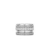 Ti Sento Large Layered CZ Ring, Silver, Size 56