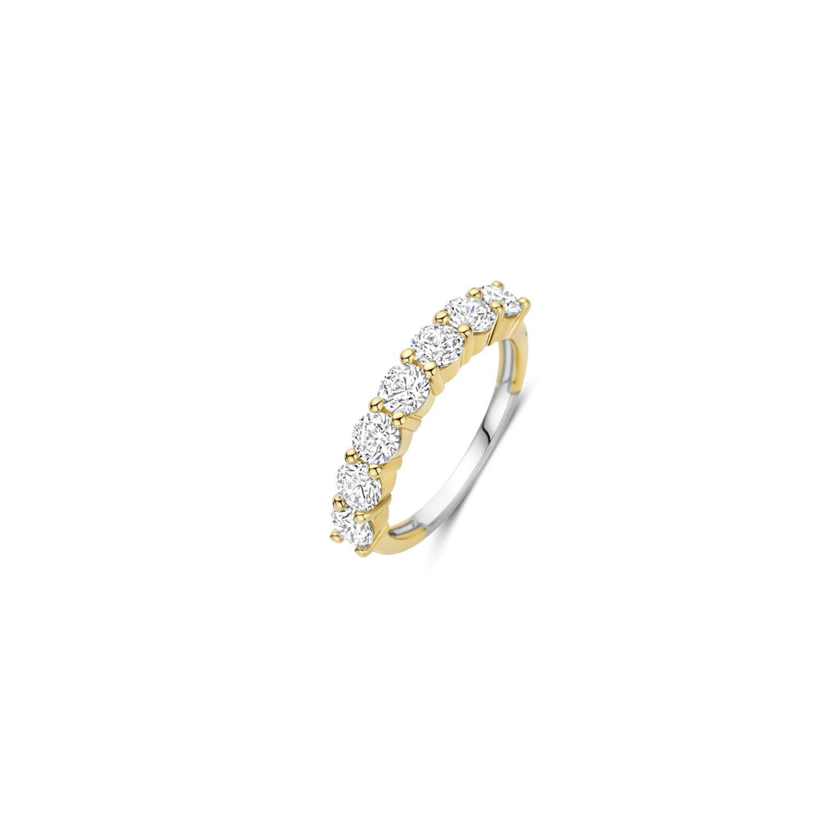 Ti Sento Large Pavé Ribbon Ring, Gold