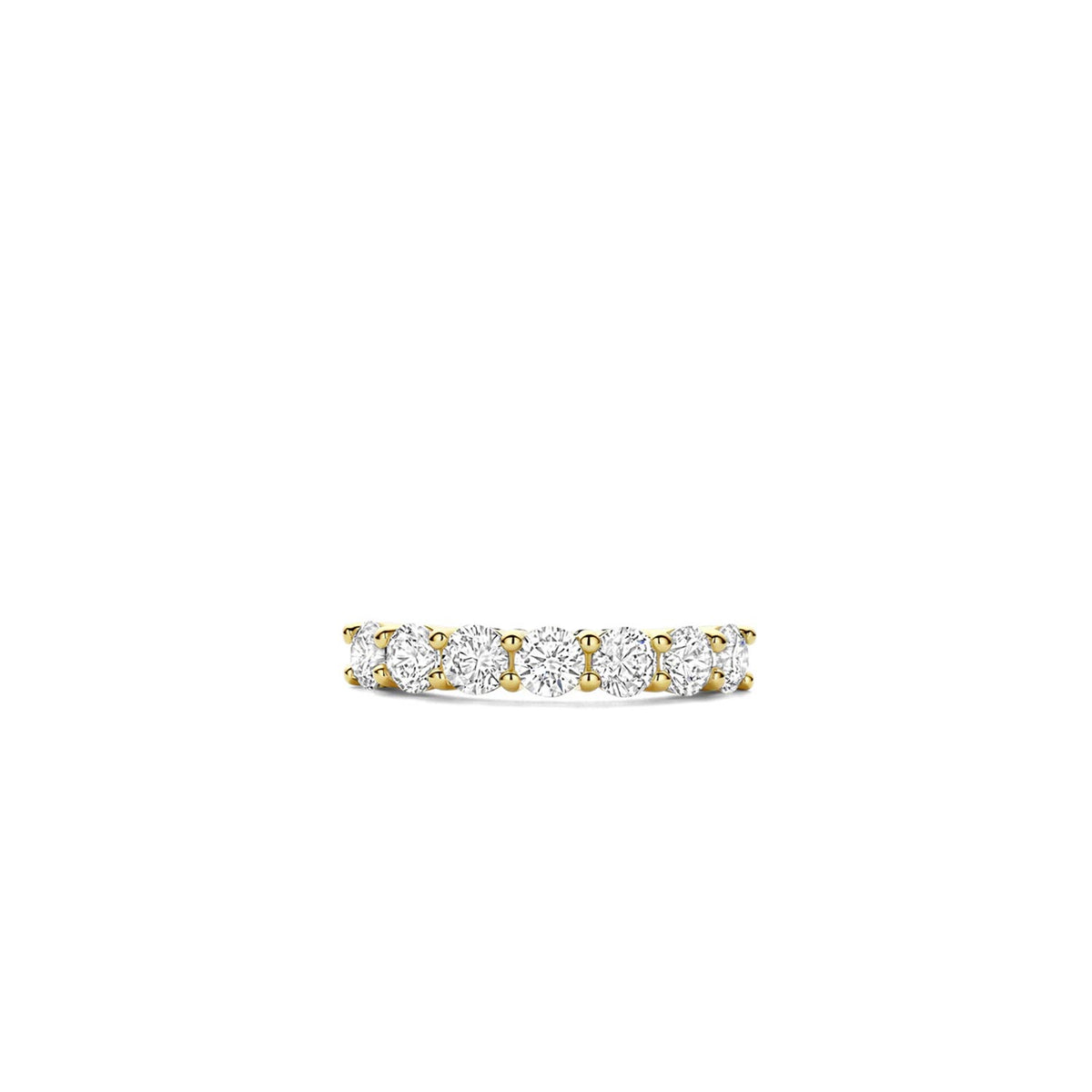 Ti Sento Large Pavé Ribbon Ring, Gold