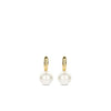 Ti Sento Large Pearl Hoop Earrings, Gold