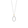 Ti Sento Large Teardrop Pendant Necklace, Silver