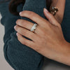 Ti Sento Layered CZ Ring, Gold