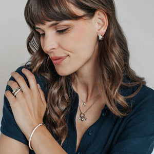 Ti Sento Love Faith & Hope Charm Pendant Necklace, Gold & Silver