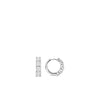 Ti Sento Pavé Ribbon Hoop Earrings, Silver
