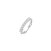 Ti Sento Pavé Ribbon Ring, Silver