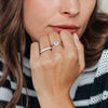 Ti Sento Pavé Ribbon Ring, Silver