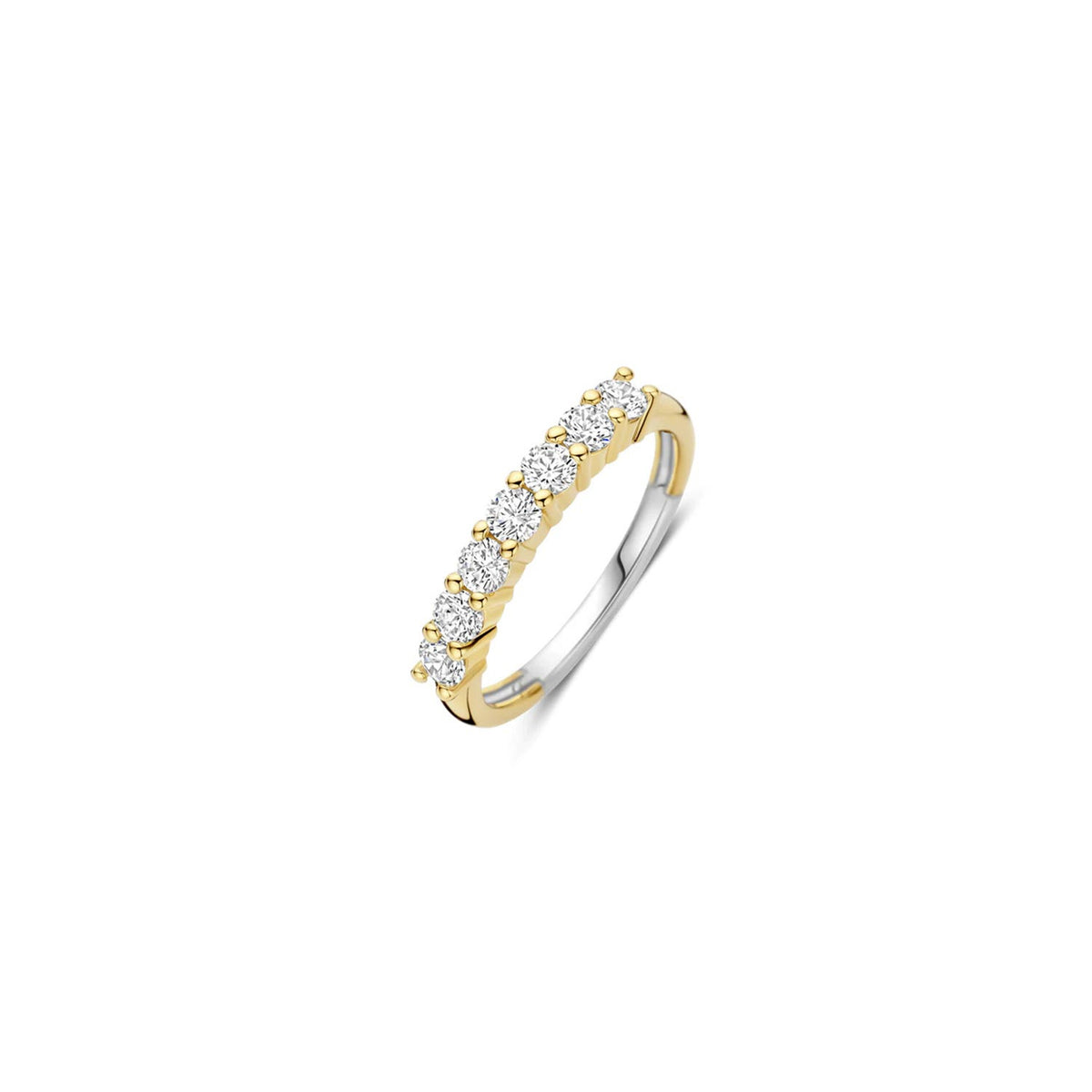Ti Sento Pavé Ribbon Ring, Gold