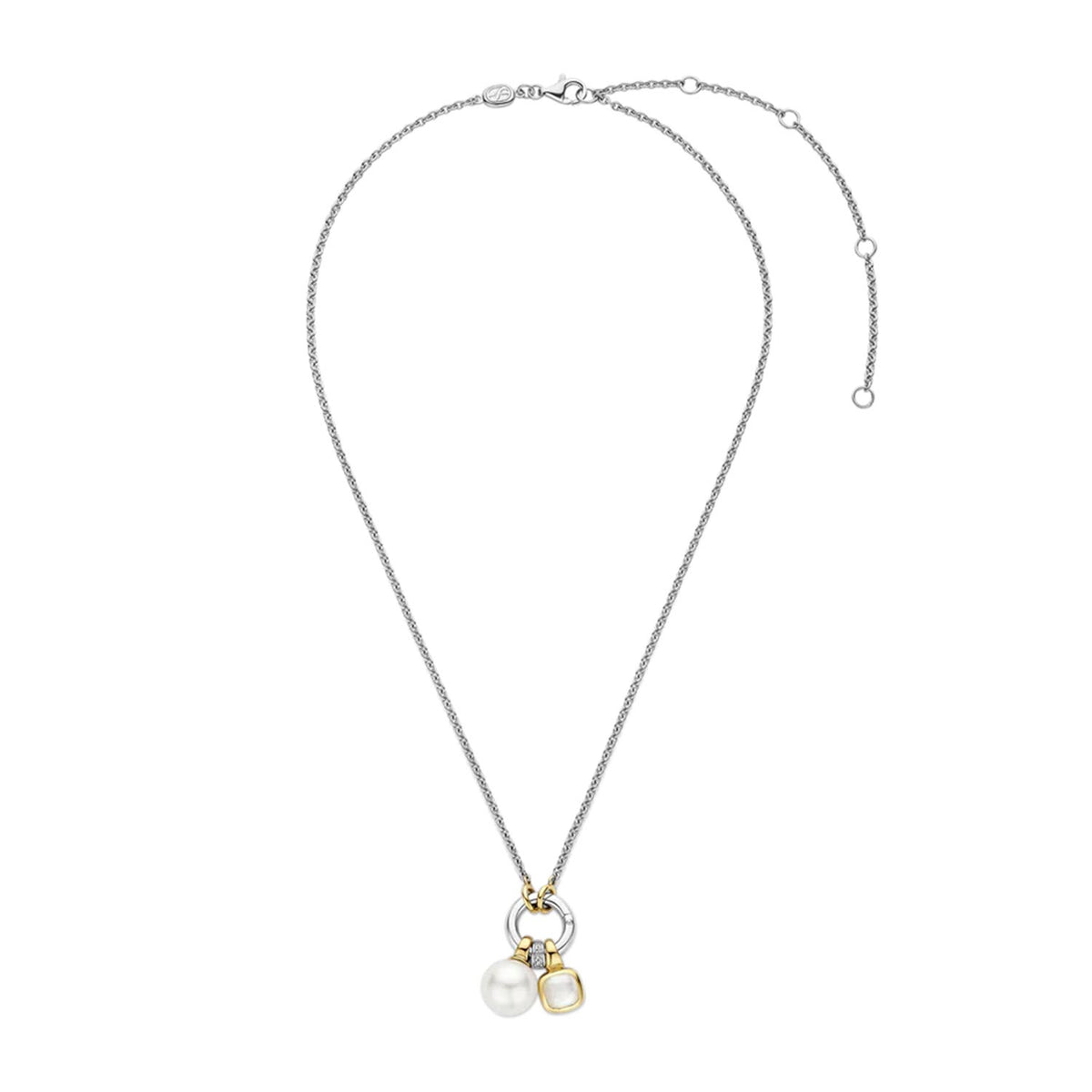 Ti Sento Pearl Charm Pendant Necklace, Silver