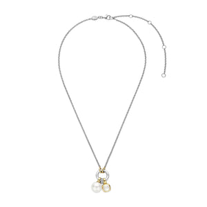 Ti Sento Pearl Charm Pendant Necklace, Silver