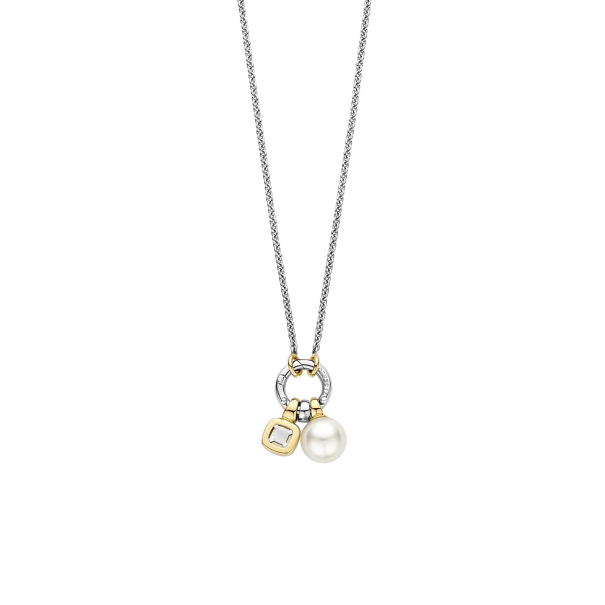 Ti Sento Pearl Charm Pendant Necklace, Silver