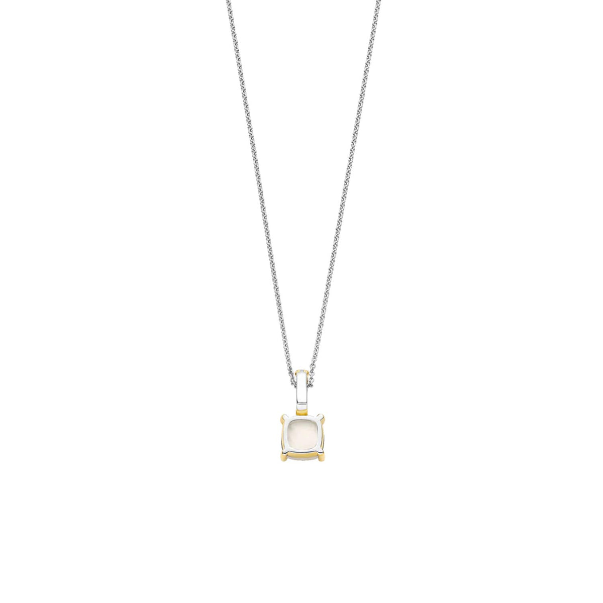 Ti Sento Pearl Cushion Cut Pendant Necklace, Gold