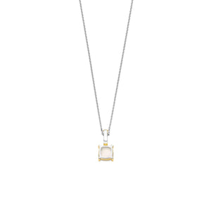 Ti Sento Pearl Cushion Cut Pendant Necklace, Gold