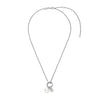 Ti Sento Pearl & CZ Charm Pendant Necklace, Silver