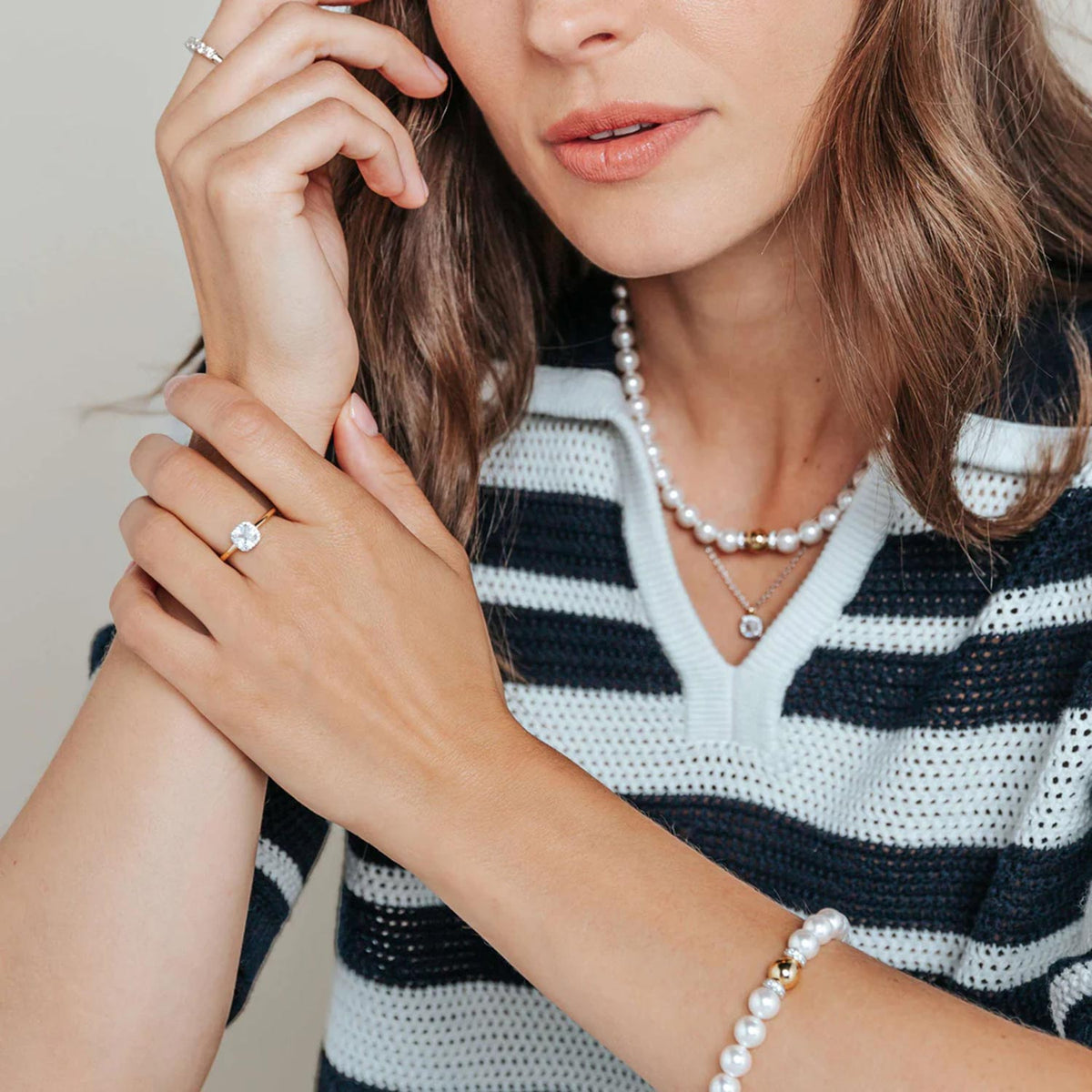 Ti Sento Pearl & Gold Bracelet, Gold