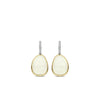 Ti Sento Pearl Pebble Hoop Earrings, Silver