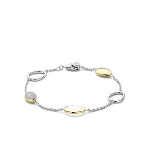 Ti Sento Pebble Chain Charm Bracelet, Silver