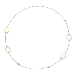Ti Sento Pebble Chain Charm Necklace, Silver