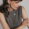 Ti Sento Pebble Chain Charm Necklace, Silver