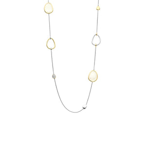 Ti Sento Pebble Chain Charm Necklace, Silver